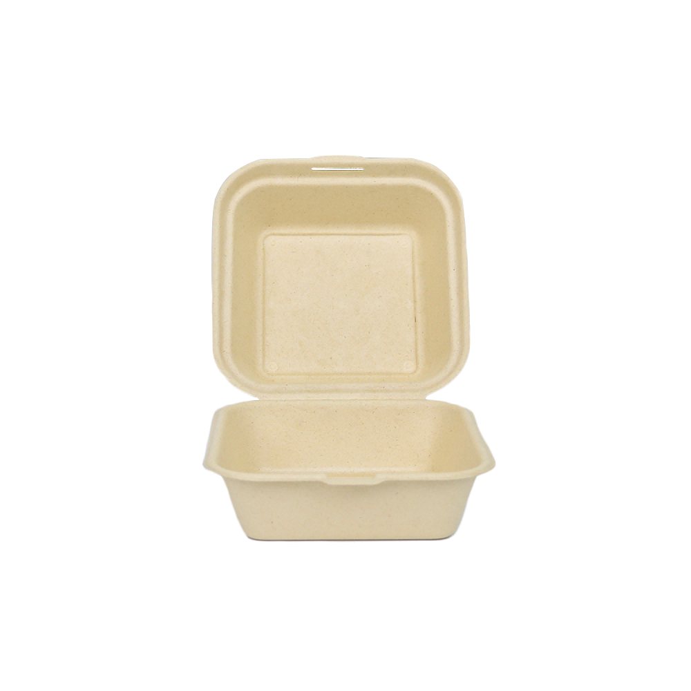 Disposable Compostable 6Inch Hamburger Box Cake Fast Food Container