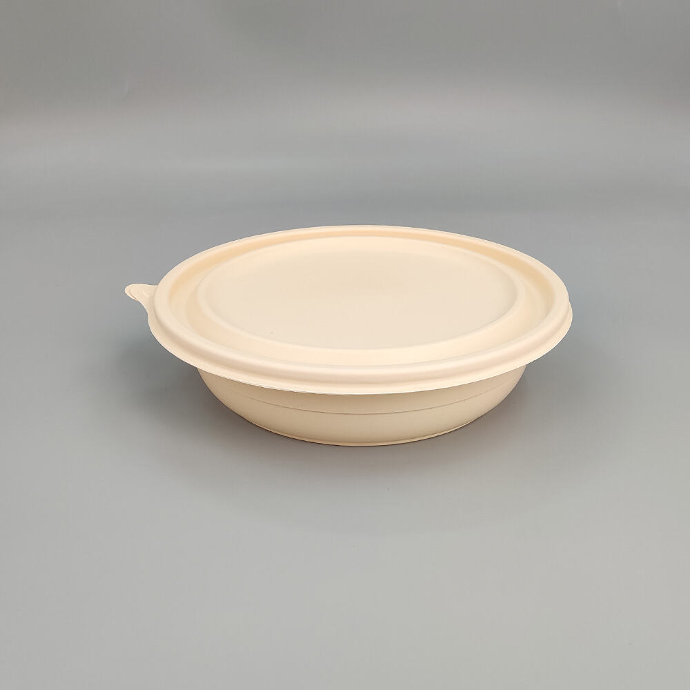 Microwavable Cornstarch Round Disposable Takeout Soup Bowl 200ml