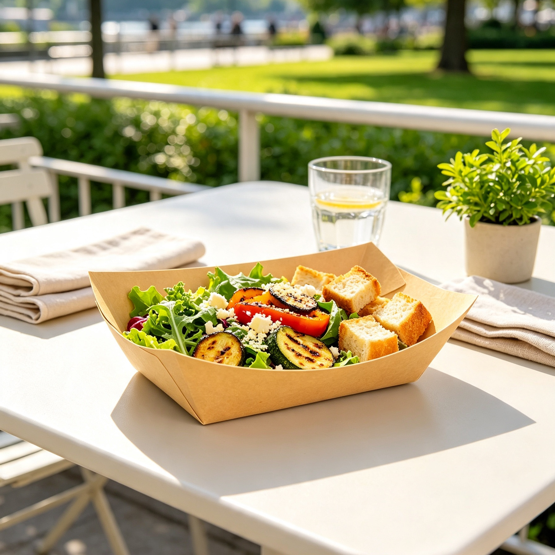 Custom Logo Kraft Paper Boat Bowls for Sustainable Brand Packaging Solutions