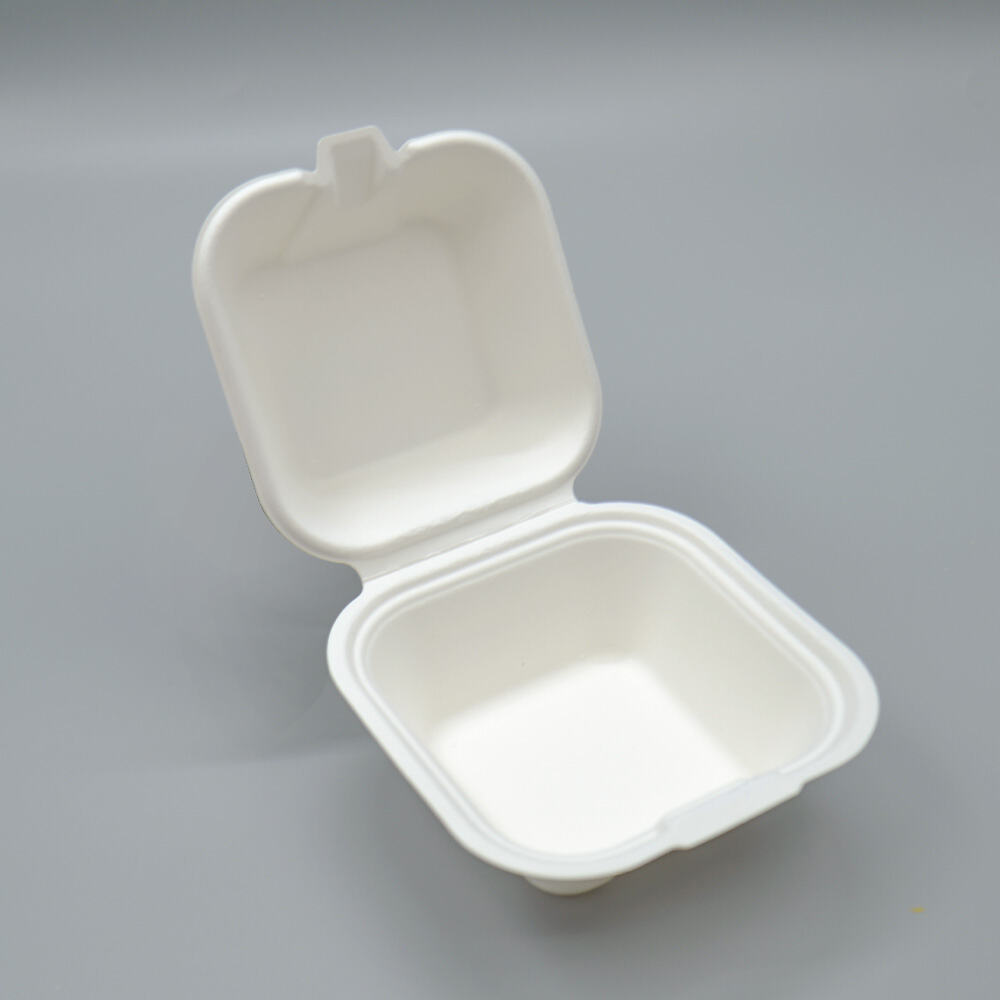 Custom Logo Printed Bagasse Burger Boxes for Restaurants and Fast Food Chains