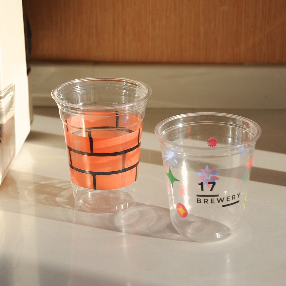 Takeaway Multi Size Disposable Cold Drinking Cups with Lid