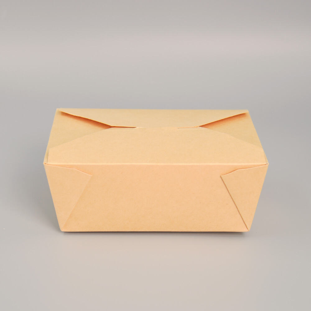 Rectangular Kraft Paper Eco-Friendly Takeaway Box for Snack