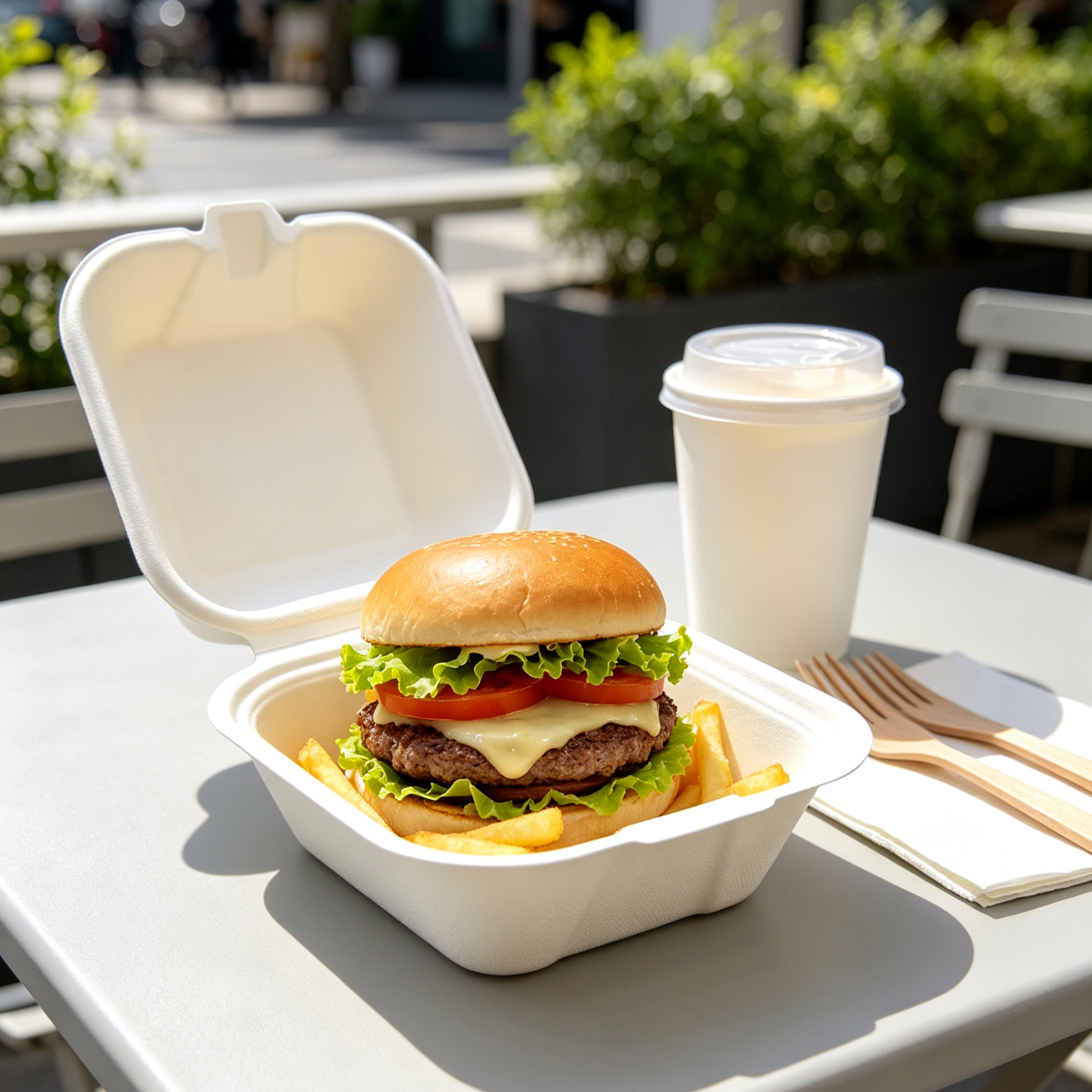 Private Label 4 Inch Bagasse Burger Boxes Manufacturer for Food Packaging