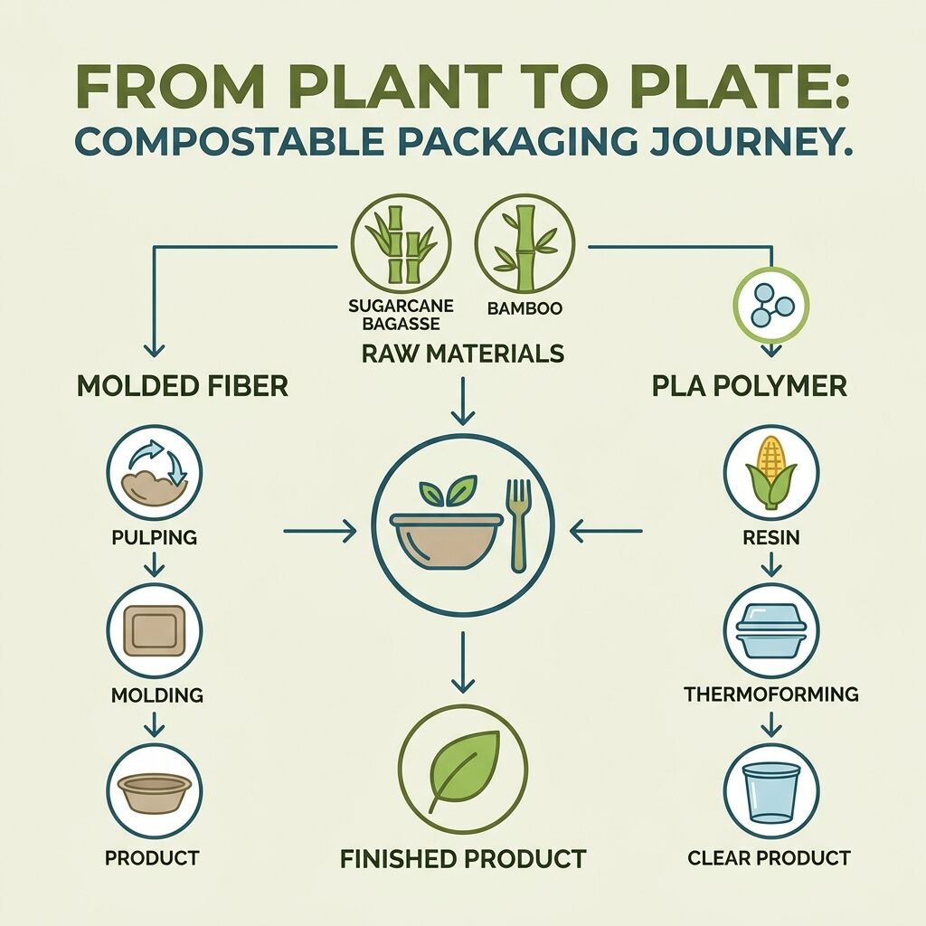 How Compostable Food Packaging Is Made: From Plant Fiber to Finished Product