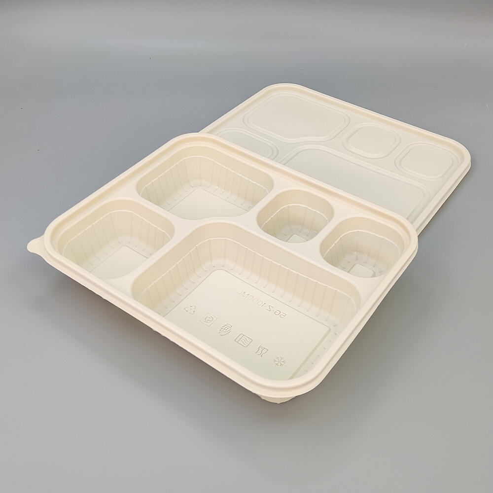 1000ml To Go Boxes Disposable Lunch Container Cornstarch Bento Box