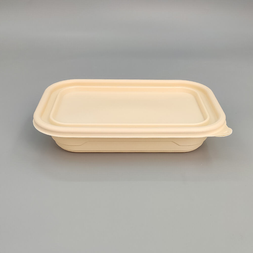 500ml Disposable Cornstarch Food Container Bento Box with Lid