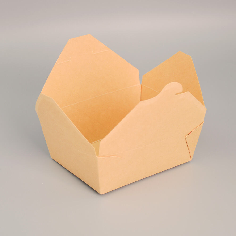 3# Kraft Paper Disposable Rectangle Fried Chicken Takeout Boxes