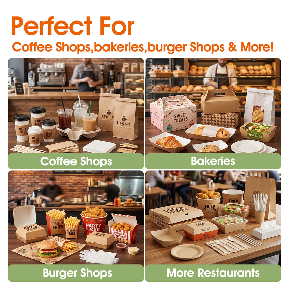 Brand Custom Kraft Paper Bowl Bucket Set, Personalized Printed Disposable Food Packaging Kit for Business
